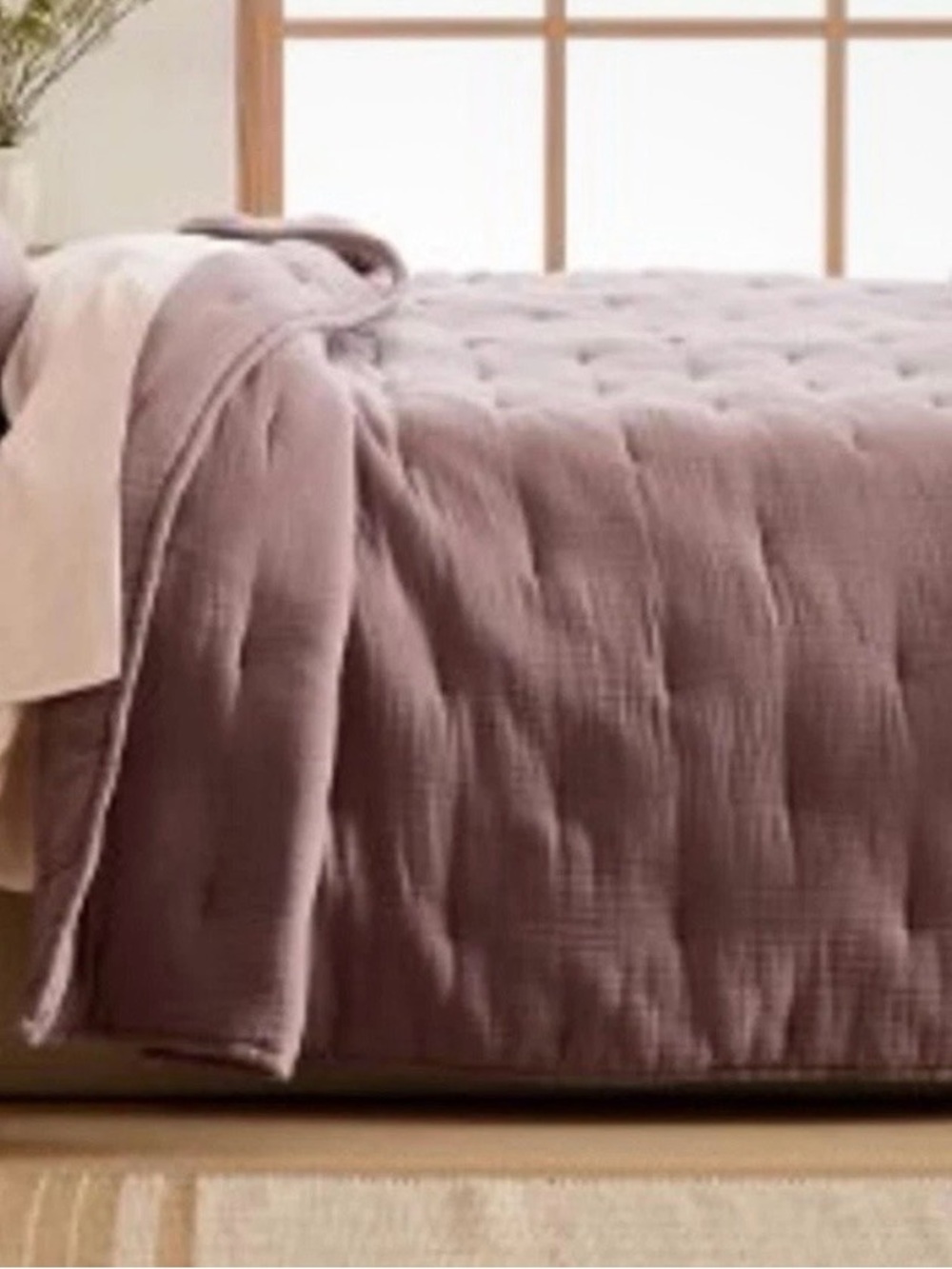 NWT Quince Airy Gauze Dream Quilt in hard to find Fig color, King/Cali King!